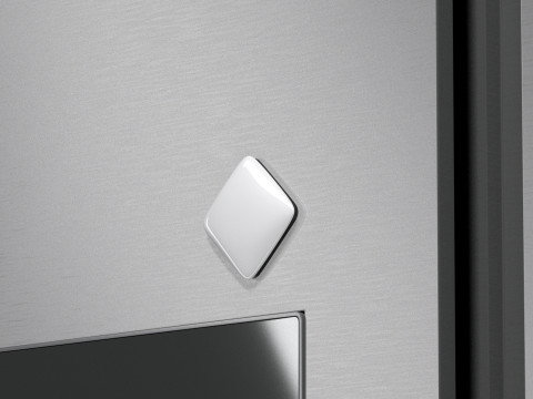 White Rhombus Fridge Magnet - rhomb magnetic souvenir on refrigerator 3D Model