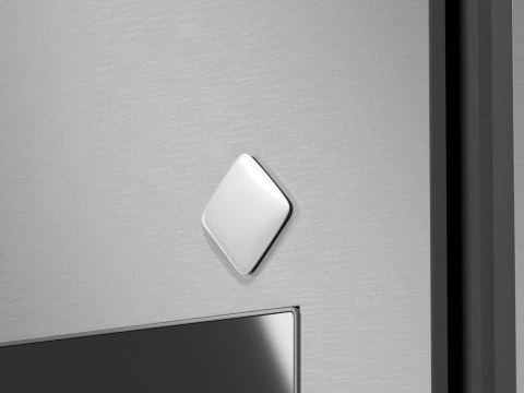 White Rhombus Fridge Magnet - rhomb magnetic souvenir on refrigerator 3D Model