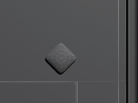 White Rhombus Fridge Magnet - rhomb magnetic souvenir on refrigerator 3D Model