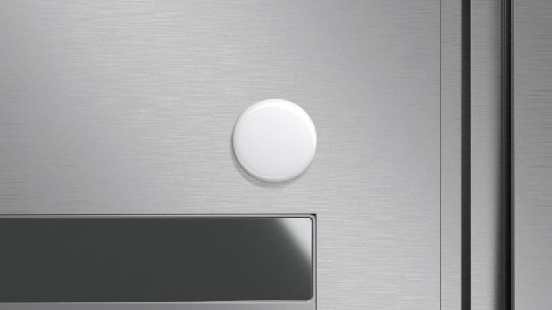 White Round Fridge Magnet - circular magnetic souvenir on refrigerator 3D Модель .c4d .max .obj .3ds .fbx .stl .blend