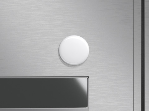 White Round Fridge Magnet - circular magnetic souvenir on refrigerator Modelo 3D