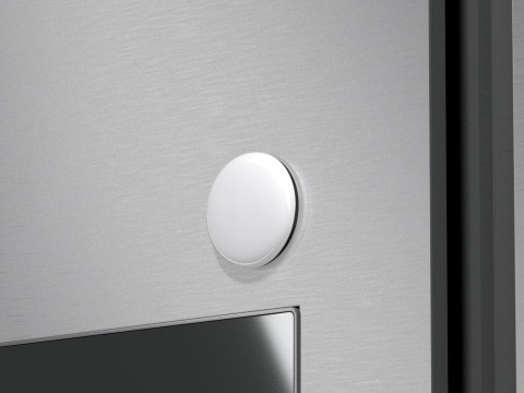 White Round Fridge Magnet - circular magnetic souvenir on refrigerator 3D Модель