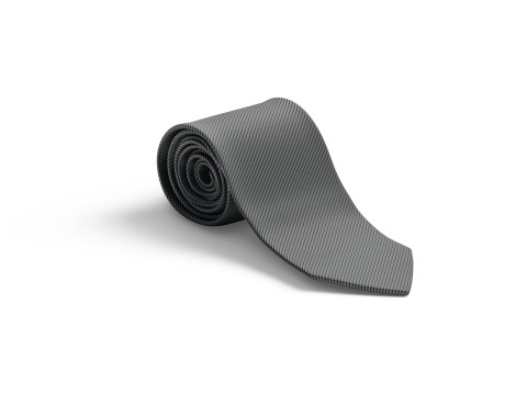 Black Classic Neck Tie - rolled necktie accessory for men costume 3D-Modell