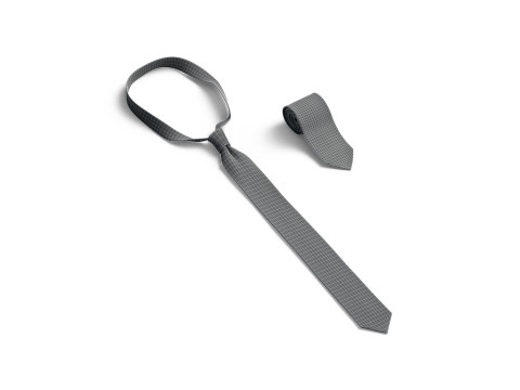 Black Classic Neck Tie - rolled necktie accessory for men costume 3D-Modell