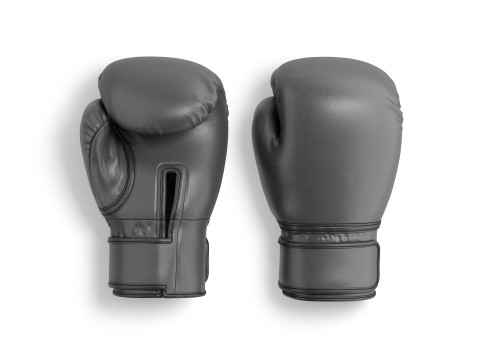 Black Leather Boxing Gloves - punch training kickboxing equipment 3D Модель