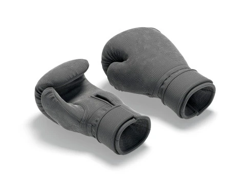 Black Leather Boxing Gloves - punch training kickboxing equipment 3D Model