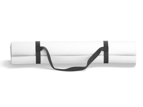 White Rolled 2 Yoga Mat - sport stand carpet set with handle strap 3D Model