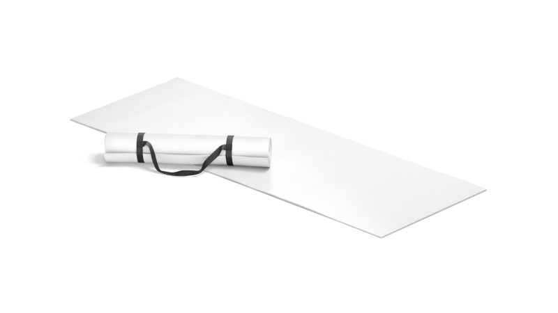White Unfolded Rolled Yoga Mat Set - lying fitness pilates folded karemat 2 types Modello 3D .c4d .max .obj .3ds .fbx .stl .blend