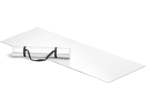 White Unfolded Rolled Yoga Mat Set - lying fitness pilates folded karemat 2 types 3D मॉडल