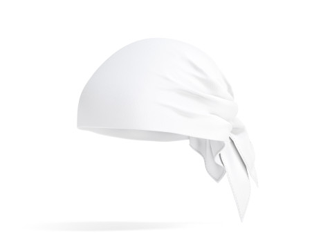 White Head Wrap Bandana - fabric hipster kerchief 3D Model
