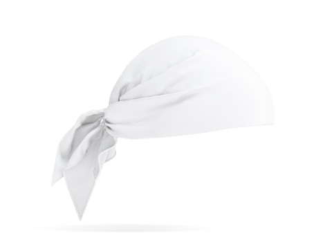 White Head Wrap Bandana - fabric hipster kerchief 3D 모델