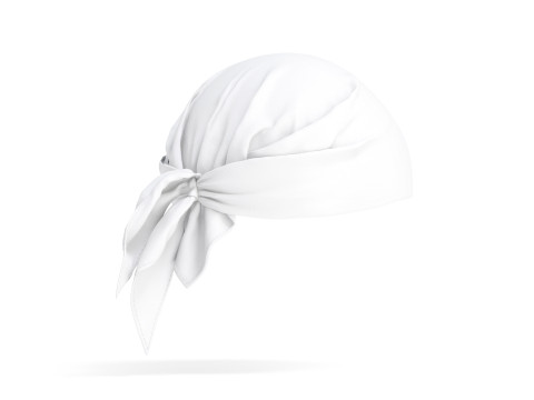 White Head Wrap Bandana - fabric hipster kerchief 3D 모델