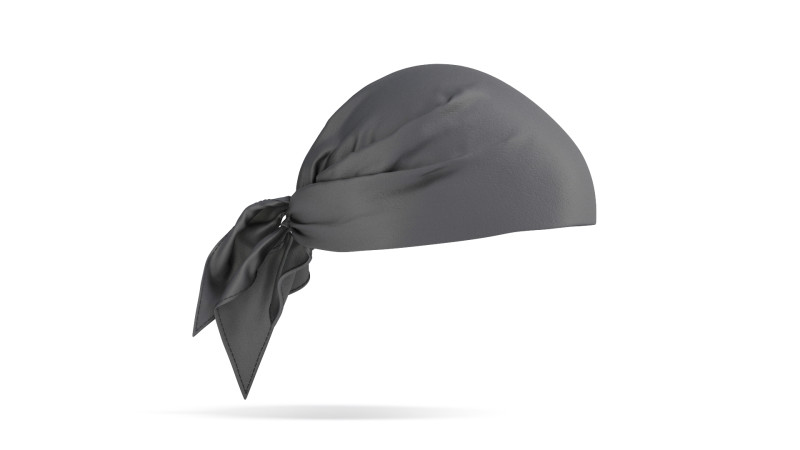 Black Headwrap Bandana - cotton pirate headscarf cap 3D Модель .c4d .max .obj .3ds .fbx .stl .blend