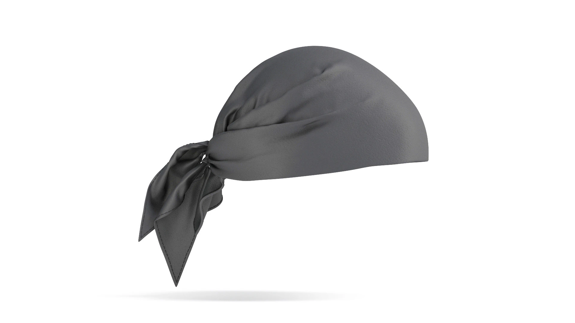 Black Headwrap Bandana - cotton pirate headscarf cap 3D Model .c4d .max .obj .3ds .fbx .stl .blend 