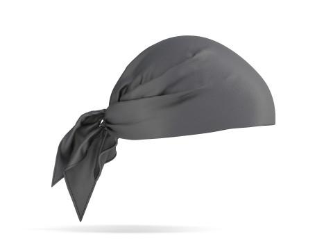 Black Headwrap Bandana - cotton pirate headscarf cap 3D Model