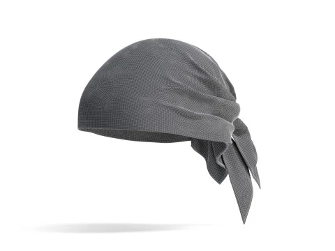 Black Headwrap Bandana - cotton pirate headscarf cap 3D Model