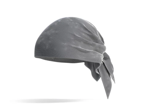 Black Headwrap Bandana - cotton pirate headscarf cap 3D Model