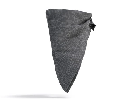 White Face Wrap Bandana - хустина для захисту шиї 3D Модель