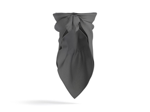 Black Face Protection Bandana - cotton mask scarf 3D 모델