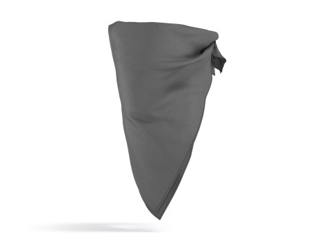 Black Face Protection Bandana - cotton mask scarf 3D 모델
