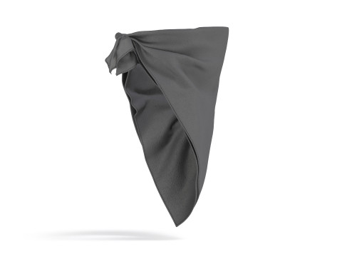 Black Face Protection Bandana - cotton mask scarf 3D 모델