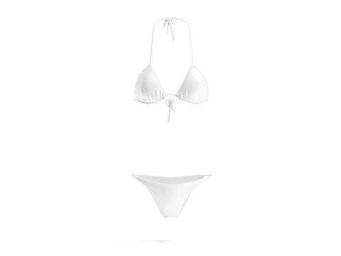 White Beach Women Bikini - female string summer swimsuit 3D मॉडल