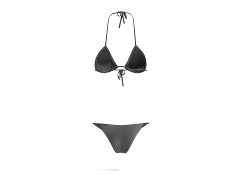 Czarne letnie bikini damskie - kobiecy strój plażowy typu tankini Model 3D