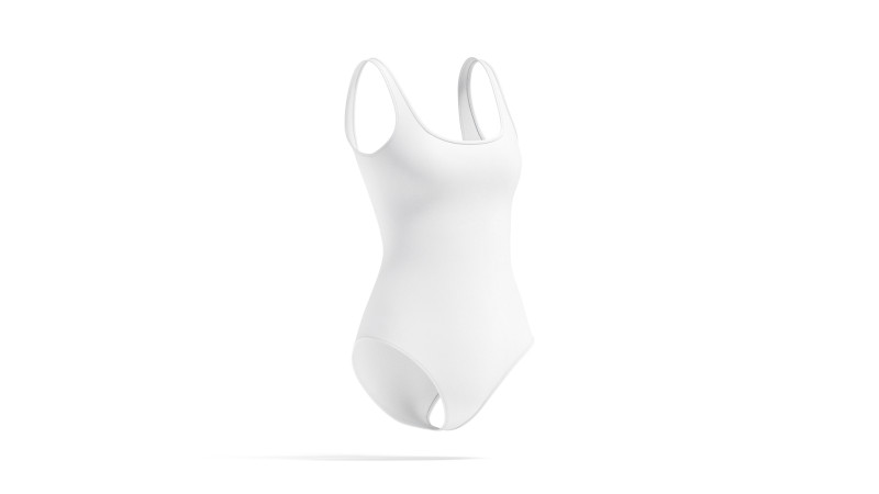 White Women One-Piece Swimsuit - female swim onepiece beachwear Model 3D .c4d .max .obj .3ds .fbx .stl .blend
