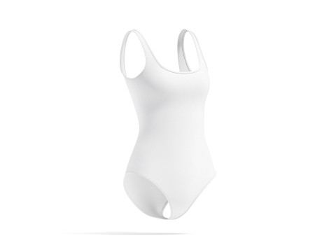 White Women One-Piece Swimsuit - female swim onepiece beachwear 3D Model