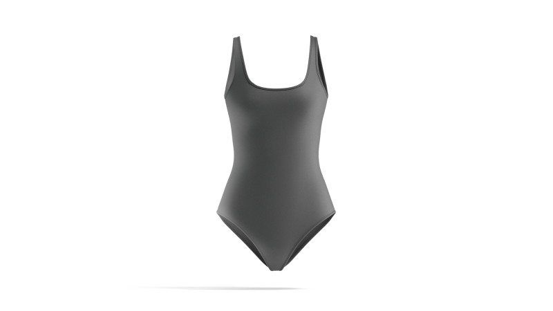 Beach Women Black Swimsuit - female sunbath swim bodysuit 3D Model .c4d .max .obj .3ds .fbx .stl .blend 