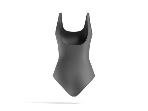 Beach Women Black Swimsuit - female sunbath swim bodysuit 3D Model