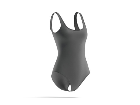 Beach Women Black Swimsuit - female sunbath swim bodysuit 3D Model