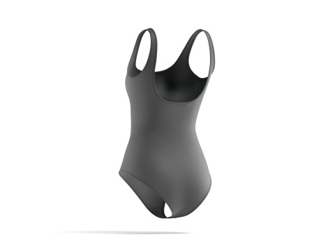 Beach Women Black Swimsuit - female sunbath swim bodysuit 3D Model