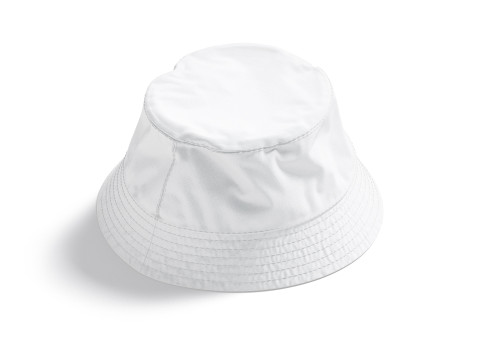 White Nylon Bucket Hat - brim summer panama cap Model 3D