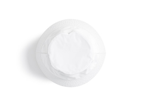 White Nylon Bucket Hat - brim summer panama cap Model 3D