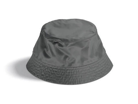 Black Nylon Bucket Hat - polyester headwear sunhat 3D Model