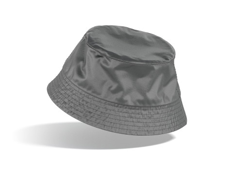 Black Nylon Bucket Hat - polyester headwear sunhat 3D Model