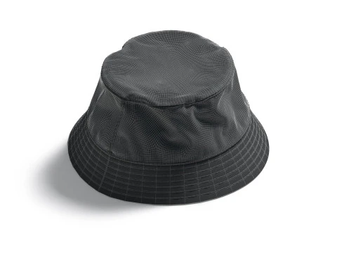 Black Nylon Bucket Hat - polyester headwear sunhat 3D Model