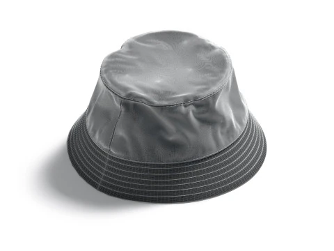 Black Nylon Bucket Hat - polyester headwear sunhat 3D Model