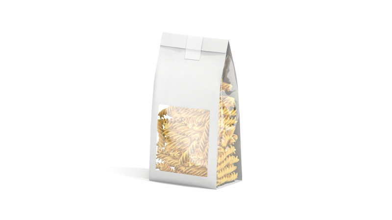White Paper Fusilli Pasta Pack -transparent italian macaroni food box Model 3D .c4d .max .obj .3ds .fbx .stl .blend