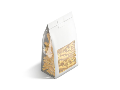 White Paper Fusilli Pasta Pack -transparent italian macaroni food box Model 3D