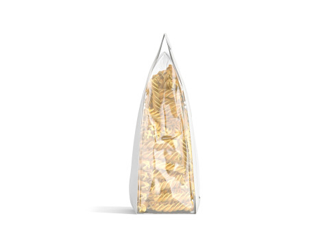 White Paper Fusilli Pasta Pack -transparent italian macaroni food box Model 3D