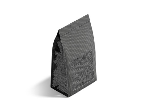Black Paper Fusilli Pasta Package - transparent spiral noodles packet Modelo 3D