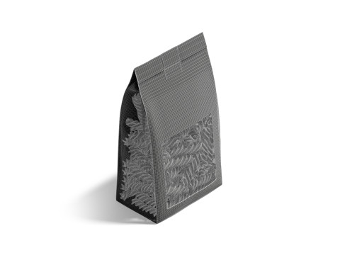 Black Paper Fusilli Pasta Package - transparent spiral noodles packet Modelo 3D