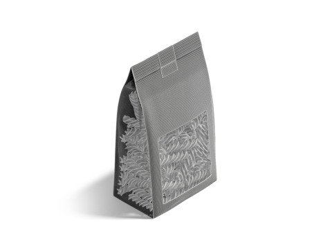 Black Paper Fusilli Pasta Package - transparent spiral noodles packet Modelo 3D