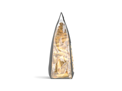 Black Paper Penne Pasta Package - transparent pennine noodles label box Modelo 3D