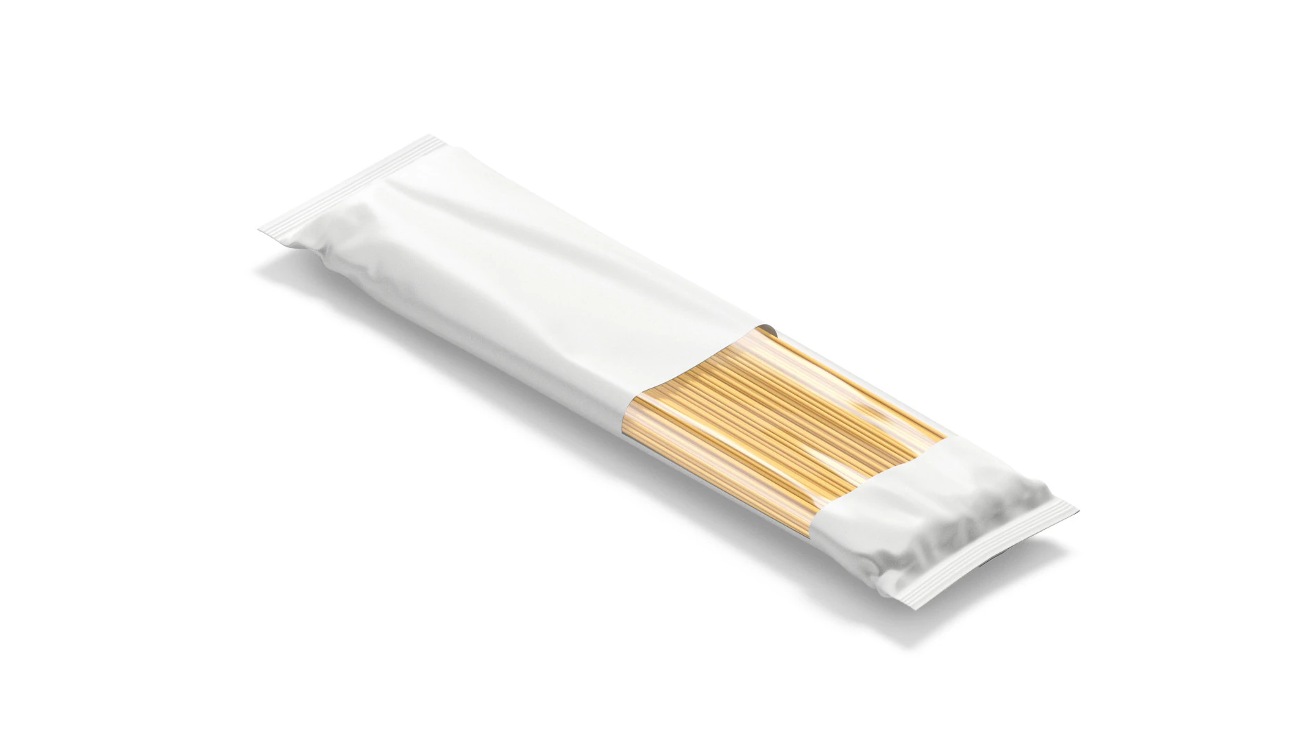 White Spaghetti Pasta Pack - classic italian fettuccine package 3D Model .c4d .max .obj .3ds .fbx .stl .blend 