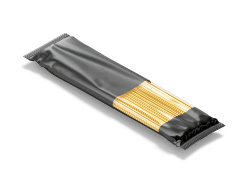Black Spaghetti Pasta Pack - transparent vermicelli tube 3D Модель