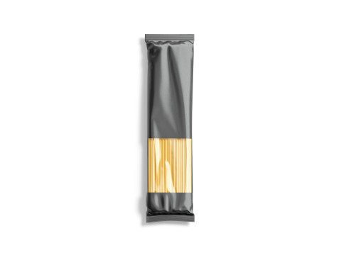 Black Spaghetti Pasta Pack - transparent vermicelli tube 3D Модель
