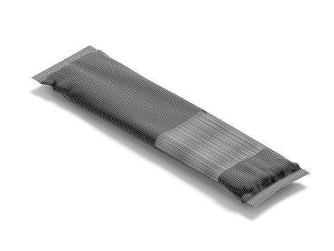 Black Spaghetti Pasta Pack - transparent vermicelli tube 3D Модель